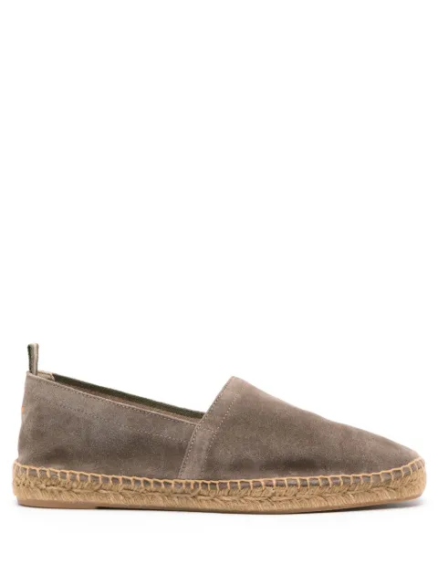 Castañer braided-raffia suede espadrilles Grey PABLOT186