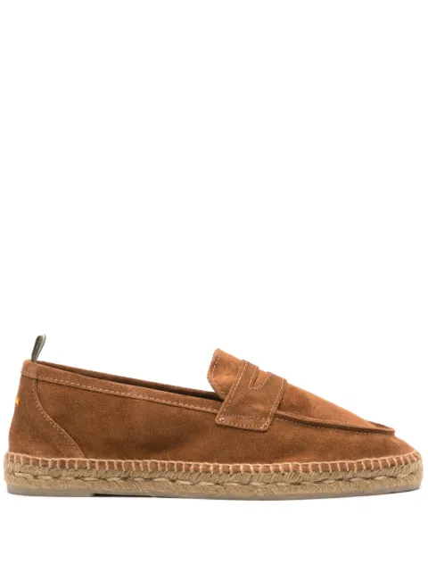 Castañer braided-raffia suede espadrilles Brown 023417