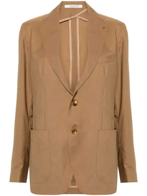 Tagliatore brooch-detail single-breasted blazer Neutrals 1SMC22K520109