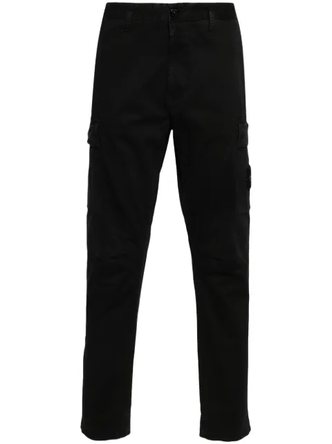 Stone Island Compass-badge straight-leg trousers Black L1S153100051S0004