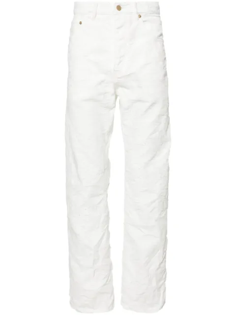 Purple Brand P011 distressed straight jeans White P011JRSO124