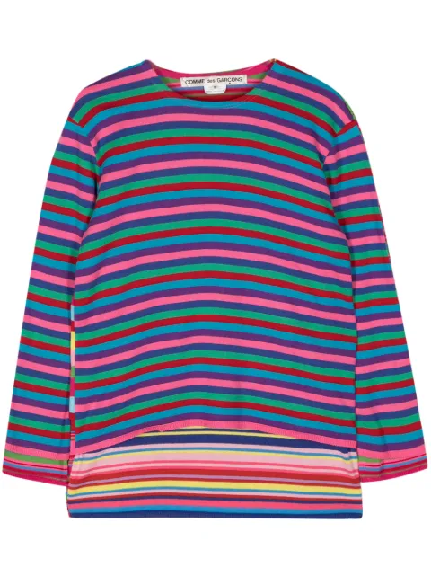 Comme Des Garçons striped layered jumper Pink GMN002