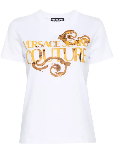 Versace Jeans Couture logo-print cotton T-shirt White 76HAHG00CJ00G