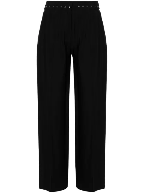 Mugler hook-eye wide trousers Black 24P1PA0427182