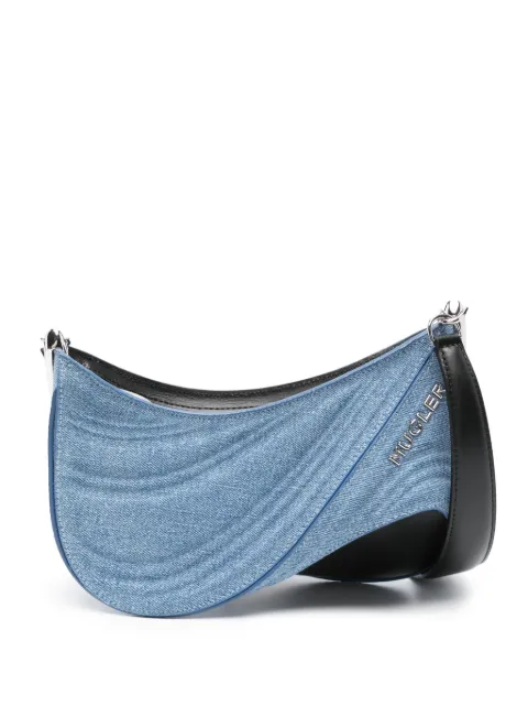 Mugler small Spiral Curve 01 crossbody bag Blue 24P10SA0007211
