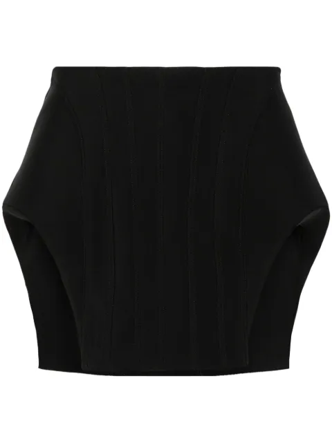 Mugler corset-inspired mini skirt Black 24P1JU0524182