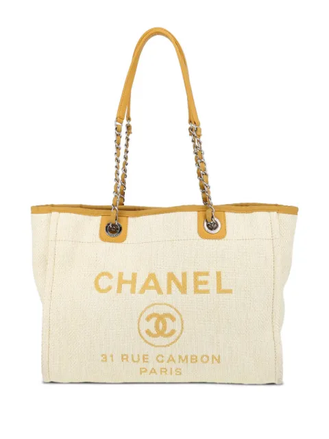 CHANEL Pre-Owned 2016 Deauville tote bag Yellow 401857