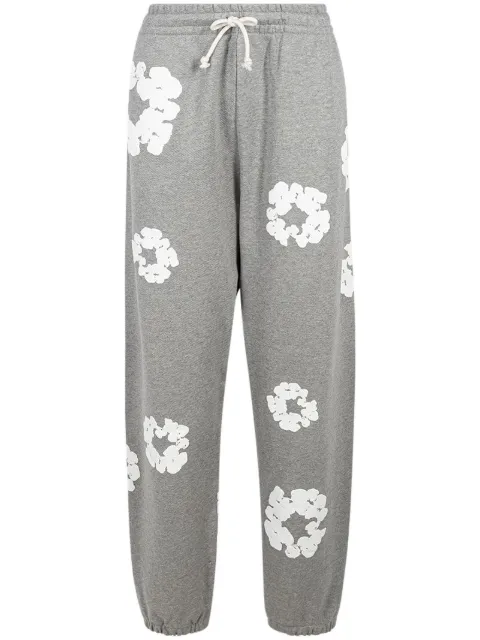 Denim Tears drawstring "Cotton Wreath" track pants Grey DT04