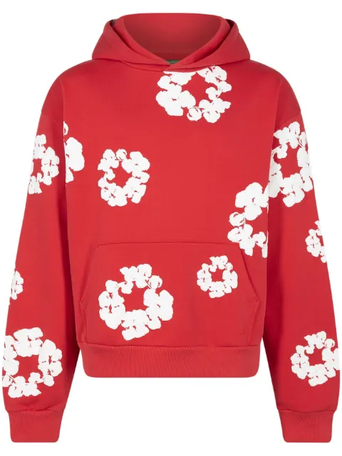 Denim Tears The Cotton Wreath hoodie Red DT03