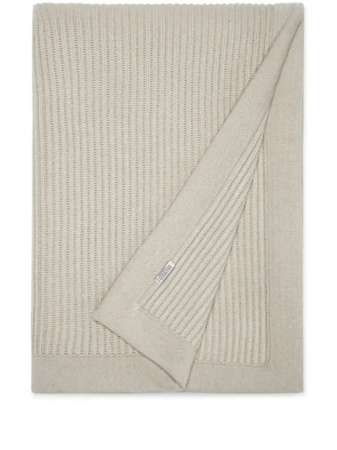 Brunello Cucinelli rib-knit cashmere blanket Neutrals ML1205504CN058
