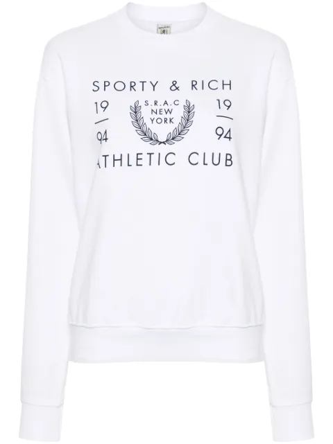 Sporty & Rich SRAC logo-print cotton sweatshirt White CRAW2334WH