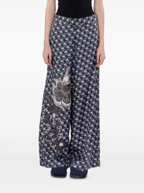 Biyan print wide-leg trousers Grey PBFW23011