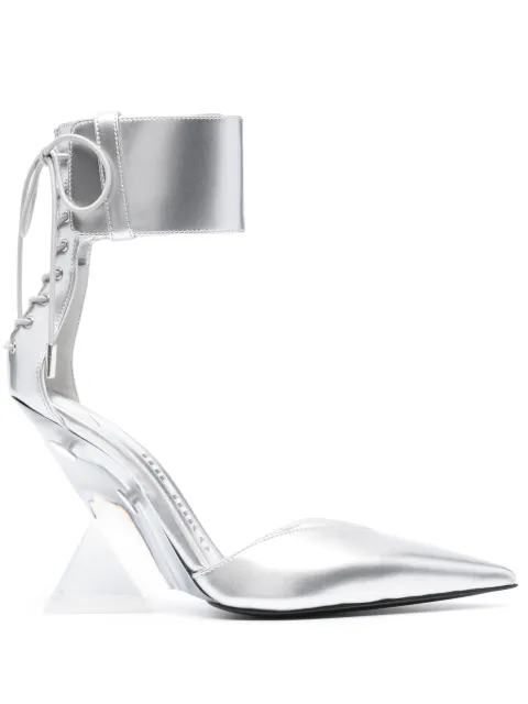 The Attico Morgan 105mm pumps Silver 242WS627E098