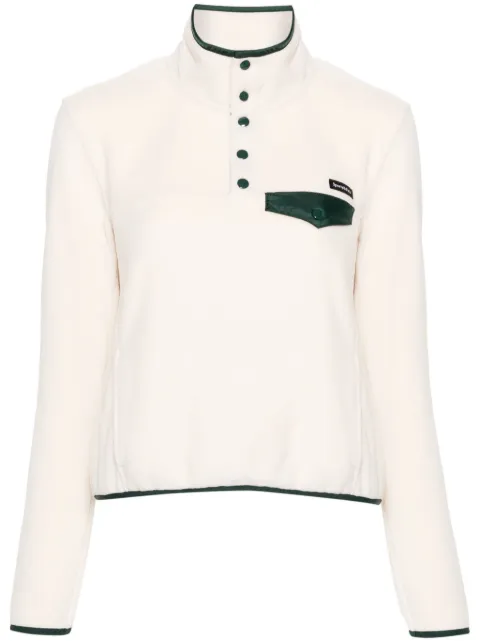 Sporty & Rich logo-patch fleece top Neutrals QZAW231CR2