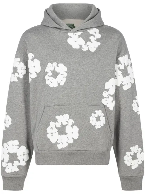 Denim Tears printed "Cotton Wreath" hoodie Grey DT01