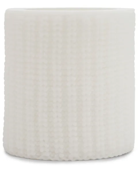 Brunello Cucinelli ribbed knit effect large wax lantern White MLLANTTRE2C159