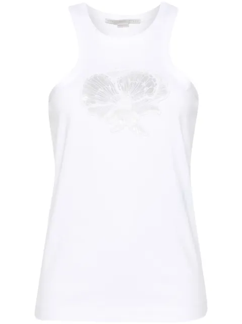 Stella McCartney floral-embroidered cotton tank top White 6J02783SPY59