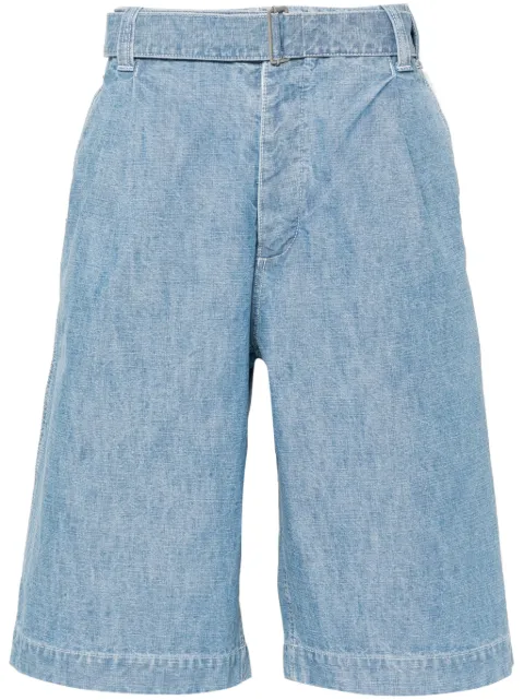 Kenzo pleat-detail denim shorts Blue FE55DS4016H4