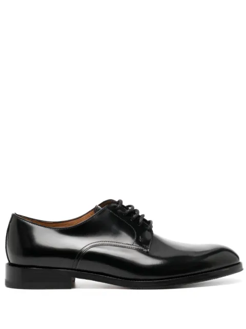 Moreschi almond-toe leather derby shoes Black MC30MD0EMA2951000