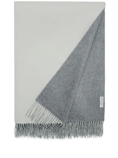Brunello Cucinelli two-tone silk blanket Grey MPAG90133LC014