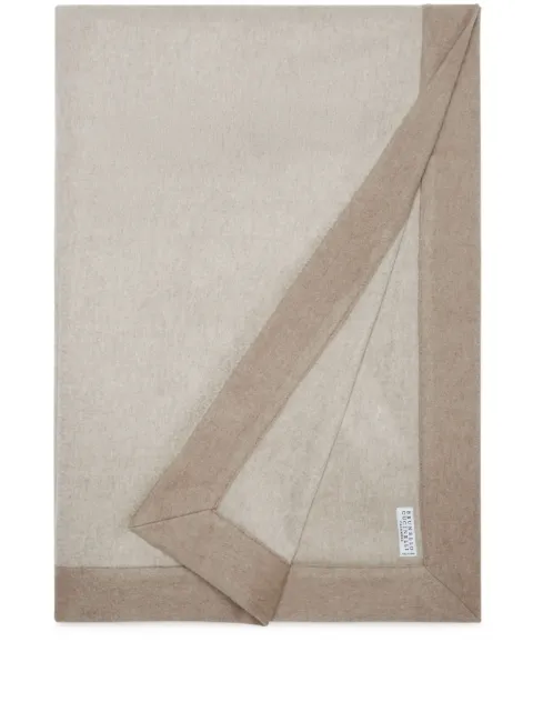 Brunello Cucinelli cashmere blanket Neutrals MPLC90253LCWX50
