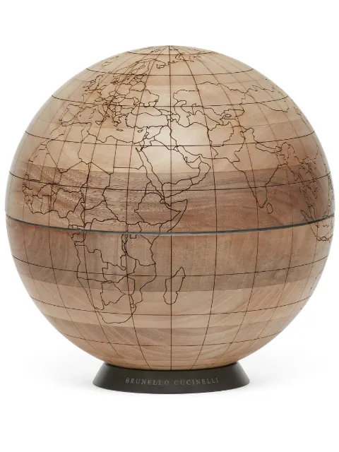 Brunello Cucinelli engraved wooden globe Neutrals MLWOGAM817CW031