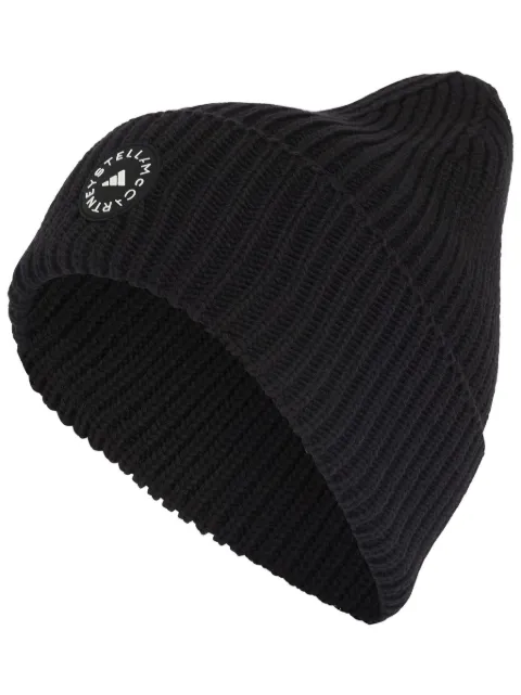 adidas by Stella McCartney ribbed-knit cotton beanie Black IM8566