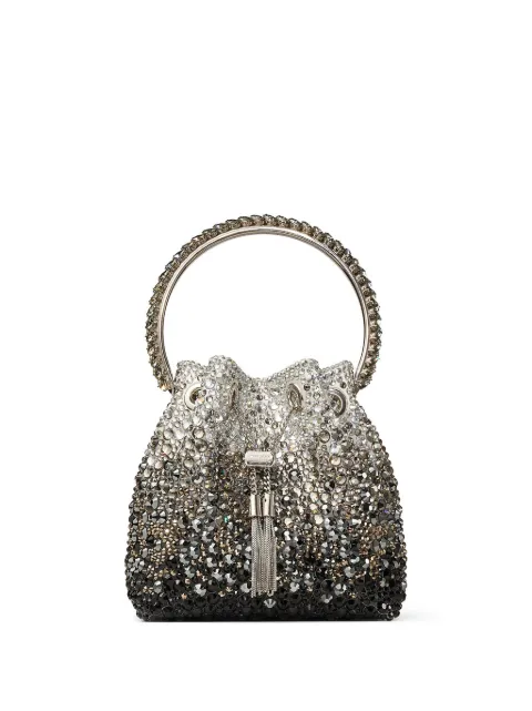 Jimmy Choo Bon Bon crystal-embellished shoulder bag Black BONBONXDR