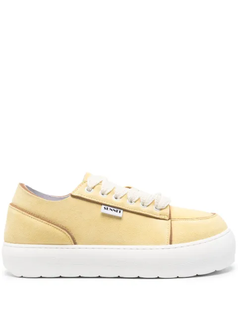 Sunnei Dreamy suede sneakers Yellow MSHOXSNK014SCA003