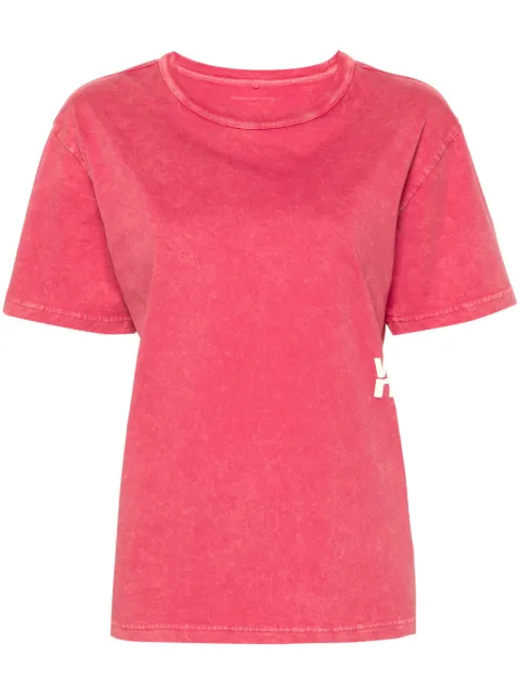 Alexander Wang logo-print faded-effect T-shirt Pink 4CC3221357