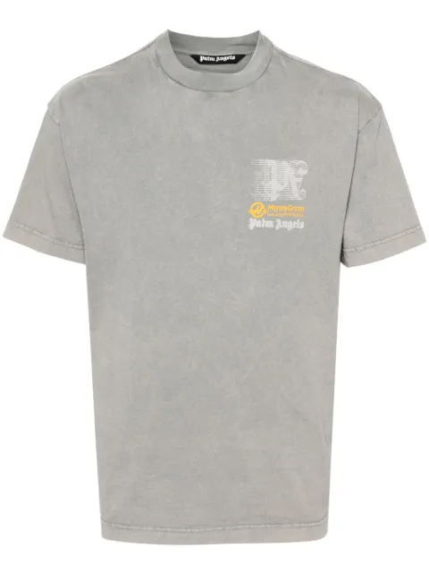 Palm Angels x MoneyGram Haas F1 cotton T-shirt Green PMAA001T24JER0110701