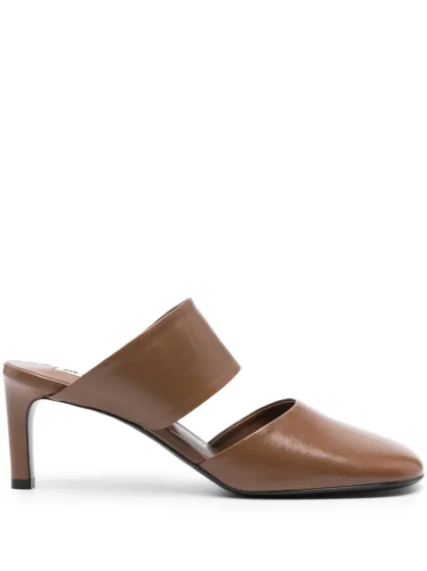 Jil Sander 65mm square-toe mules Brown J15WP0008P6521