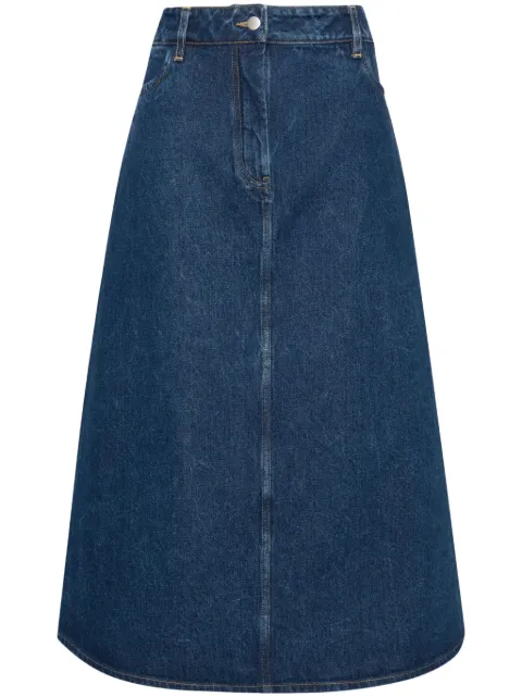 Studio Nicholson Baringo denim midi skirt Blue BARINGOSNW1341