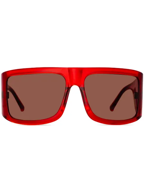 Linda Farrow Andre oversized-frame sunglasses Red ATTICO50
