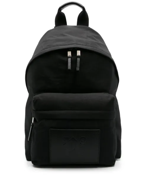 Palm Angels logo-debossed zipped backpack Black PMNB022R24FAB001