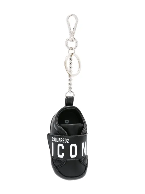 DSQUARED2 logo-print sneaker-shaped keychain Black KRM008134607309