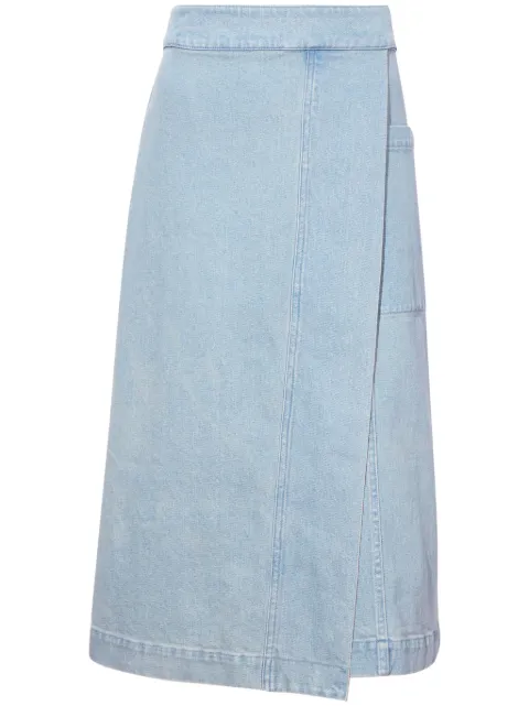 Proenza Schouler White Label Iris denim midi skirt Blue WL2425148DC055