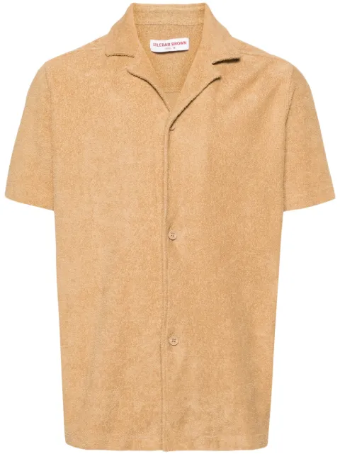 Orlebar Brown Howell towelling-finish shirt Neutrals 279023
