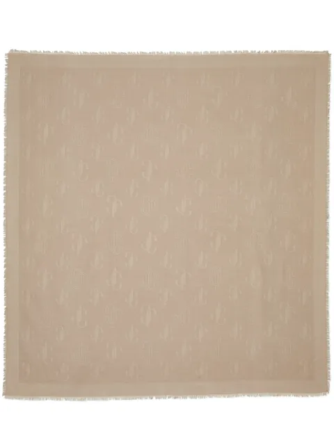 Jimmy Choo Emani monogram.jacquard scarf Pink EMANIH6S077280S728