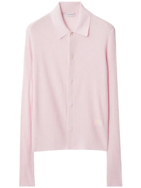 Burberry buttoned ribbed cardigan Pink 8080904
