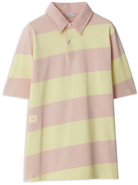 Burberry striped cotton polo shirt Neutrals 8083208