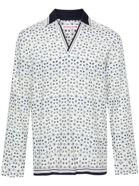 Orlebar Brown Ridley Fiore spread-collar shirt White 279034