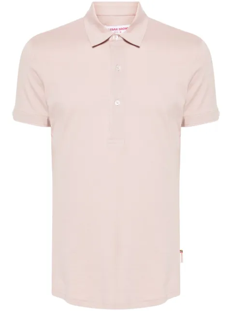 Orlebar Brown Sebastian cotton silk polo shirt Pink 278984