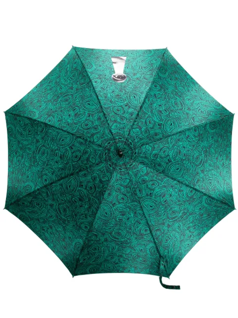 Fornasetti keyhole-print umbrella Green OM104CL