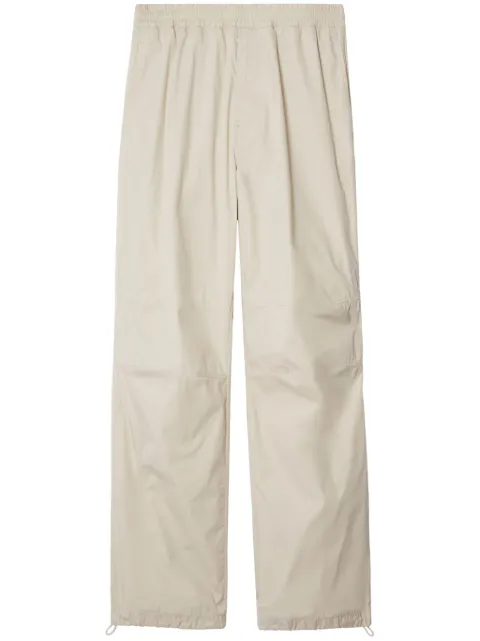 Burberry straight-leg drawstring trousers Neutrals 8080652