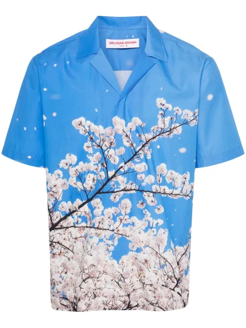 Orlebar Brown Maitan floral-print shirt Blue 278995