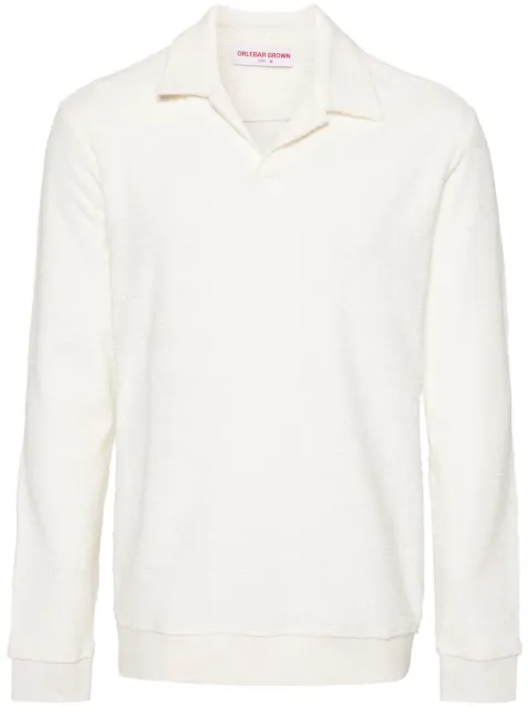 Orlebar Brown Santino towelling-finish polo shirt White 278981