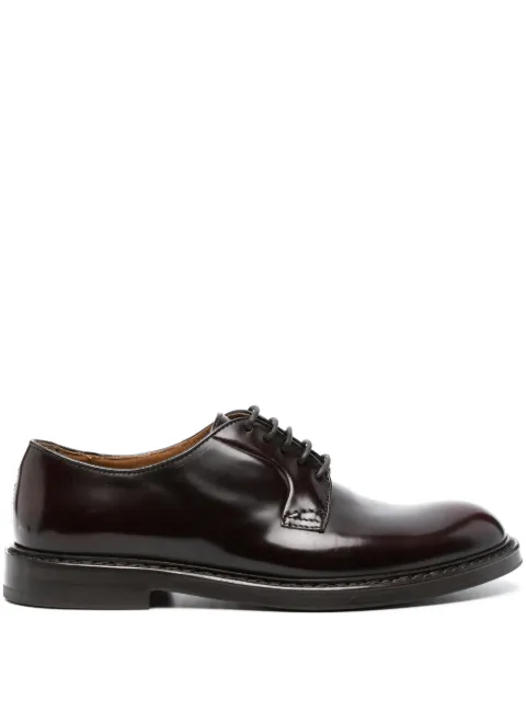 Doucal's panelled leather derby shoes Brown DU1385SAVOUF007TL01093