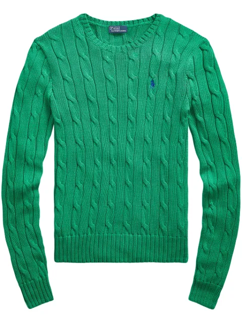 Polo Ralph Lauren cable-knit cotton sweatshirt Green 211891640005