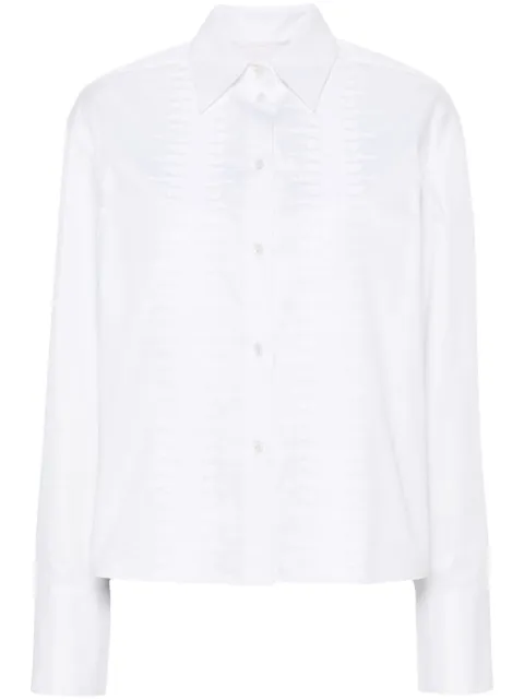 Genny sequin-embellished poplin shirt White 76AAL621N0339